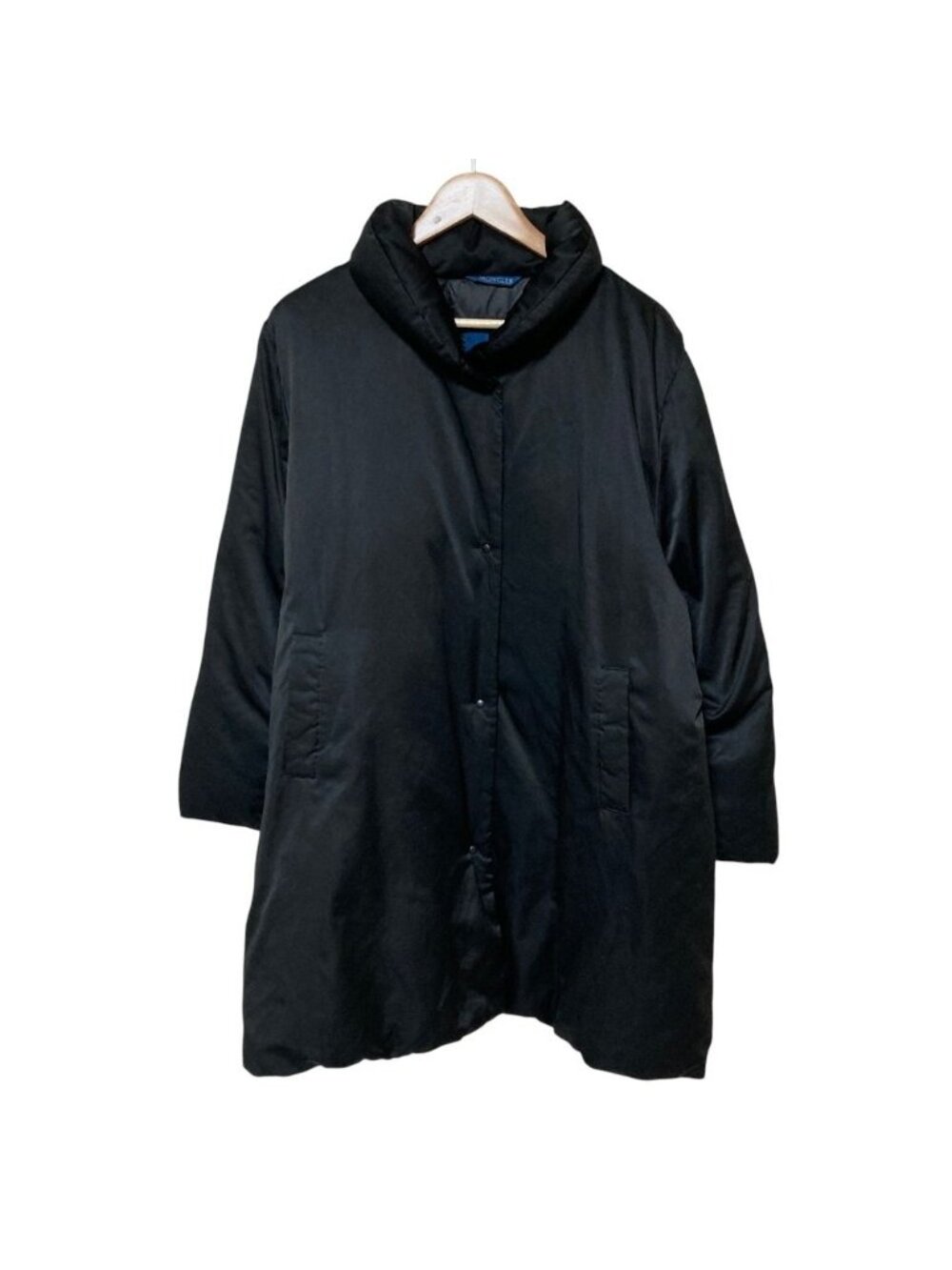 Moncler Blue Tag Stand Collar Down Coat Black Autumn Winter 1